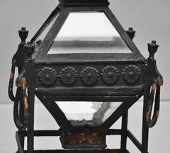 Pair of Iron Pillar Pagoda Lanterns