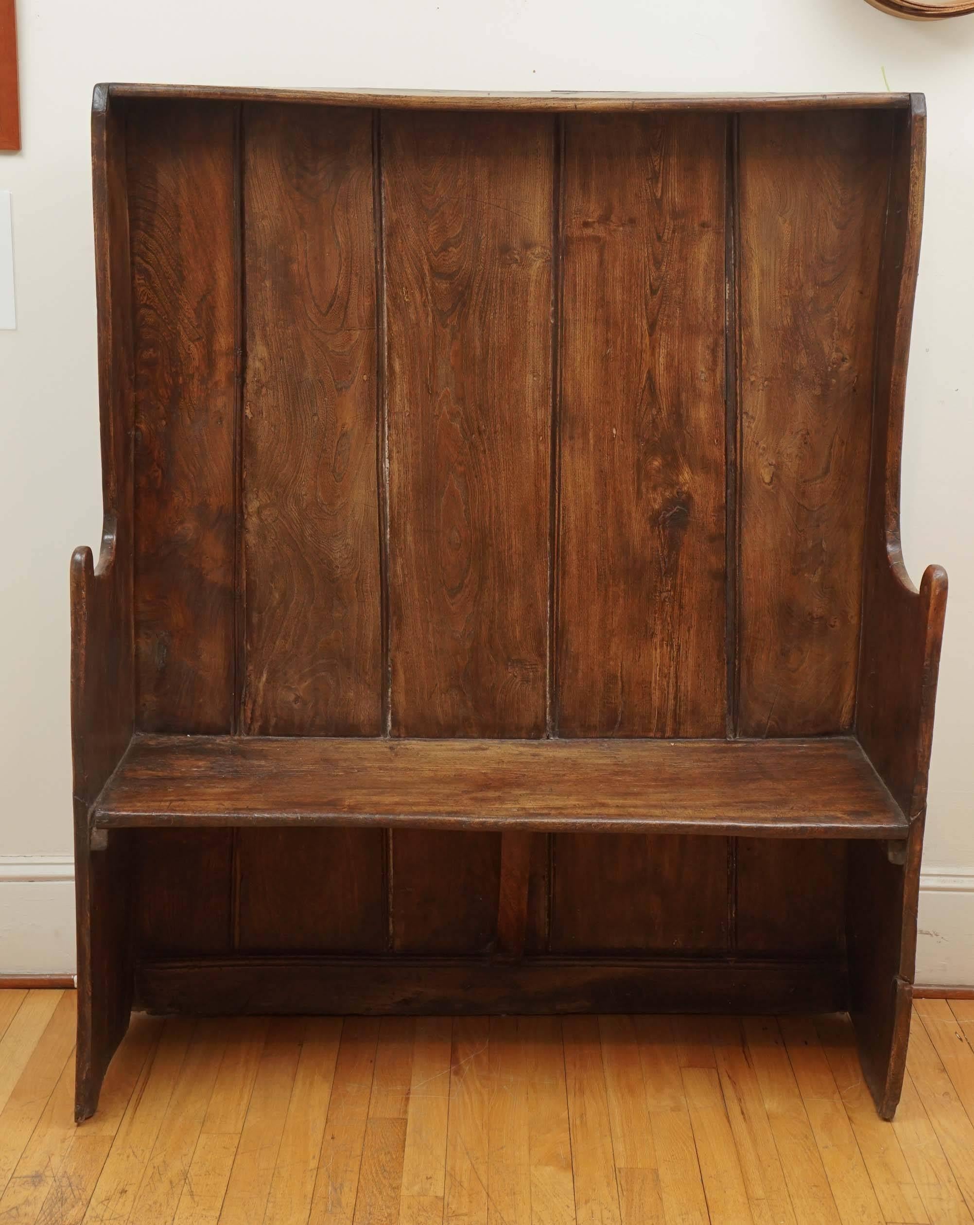 It is not often we find an 18th century piece of furniture. This settle came from a pub in Northern UK and shows its age and yet still remains sturdy. What we like is its size. It is not massive and would be a great hallway or mudroom piece.