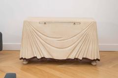 Italian Leather Wrapped Console