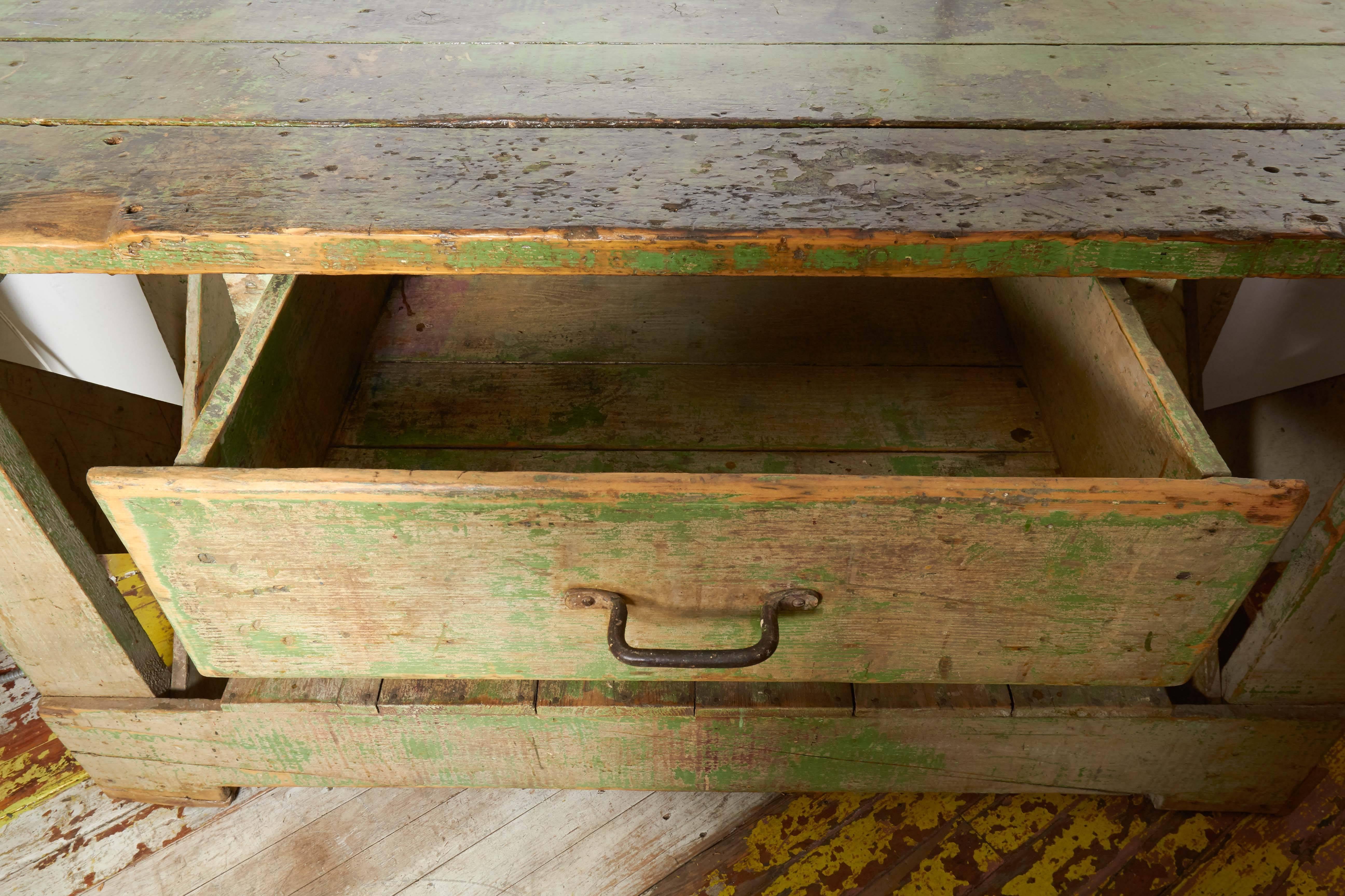 Industrial Green Work Bench For Sale