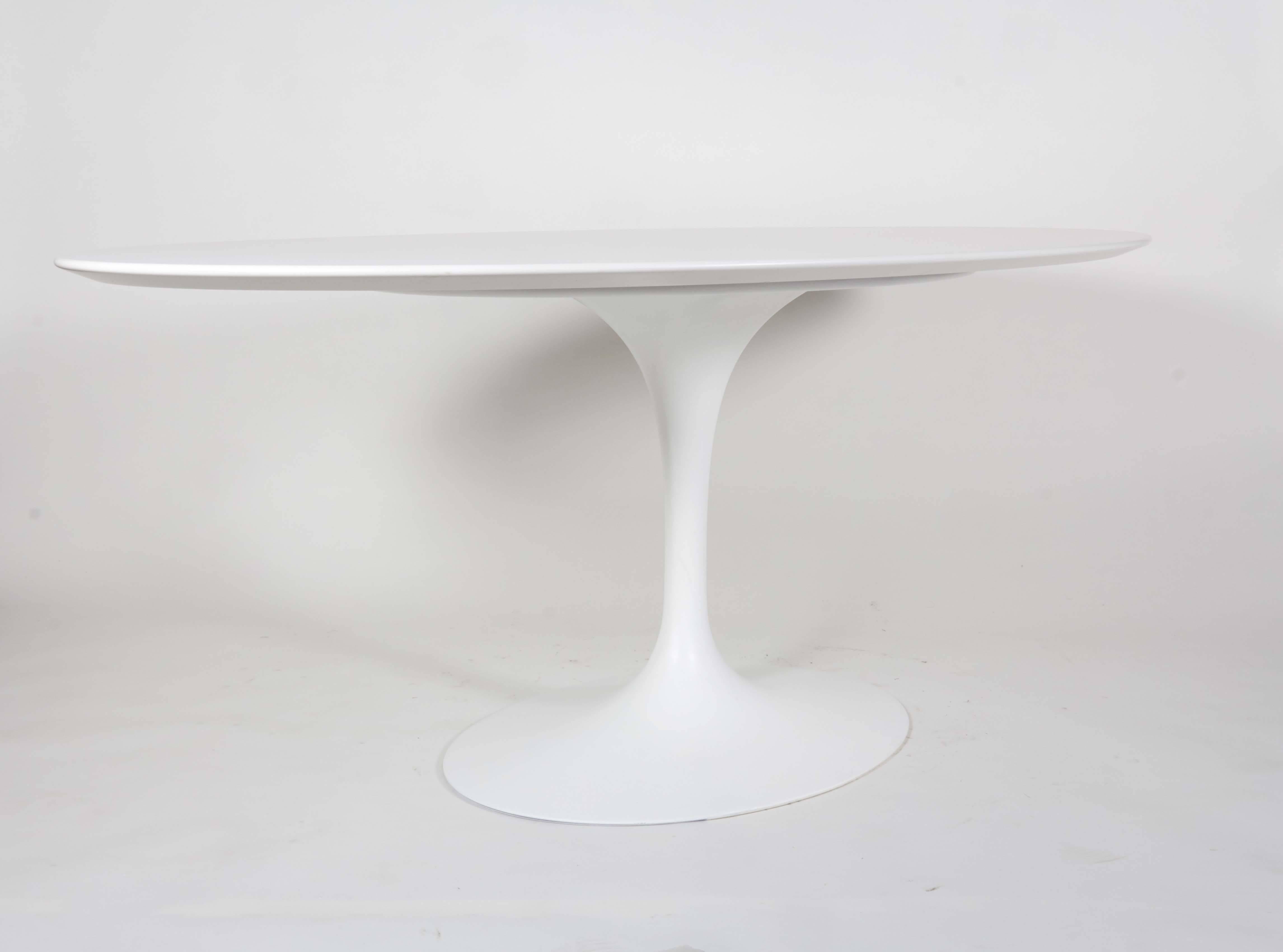 Powder-Coated Knoll Saarinen Oval Laminate Dining Table