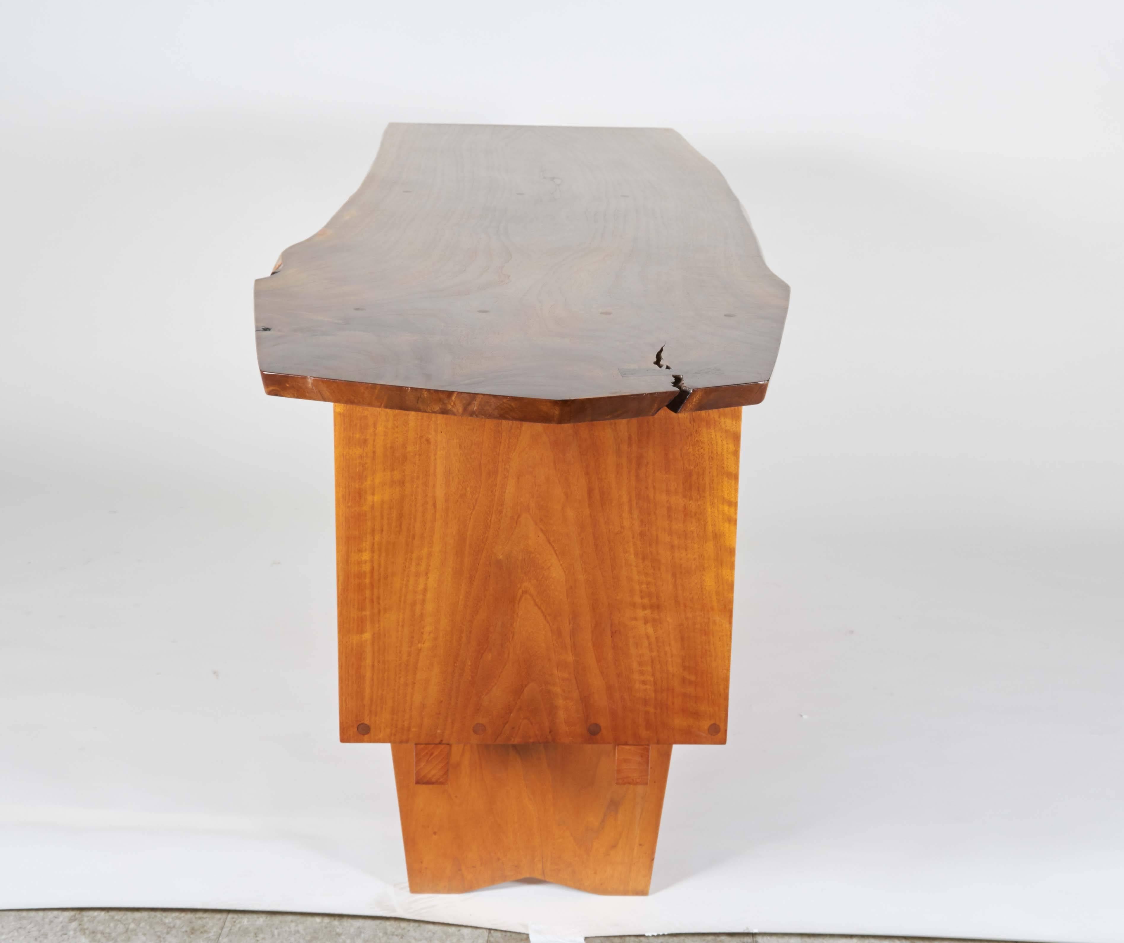 George Nakashima Walnut and Grasscloth Room Divider Cabinet, USA, 1971 1