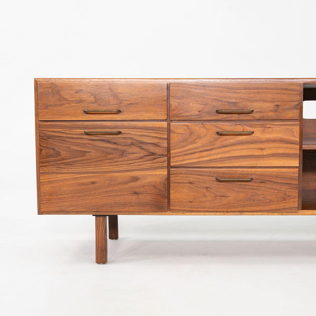 1970s Jens Risom Design 72 inch Credenza / Cabinet in Walnut For Sale 2