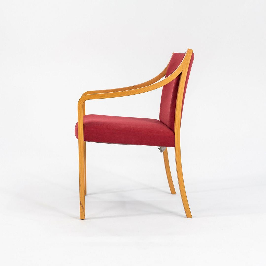 Moderne 1987 Bert England for Stow & Davis Red Fabric Dining Chair 3x Disponible en vente