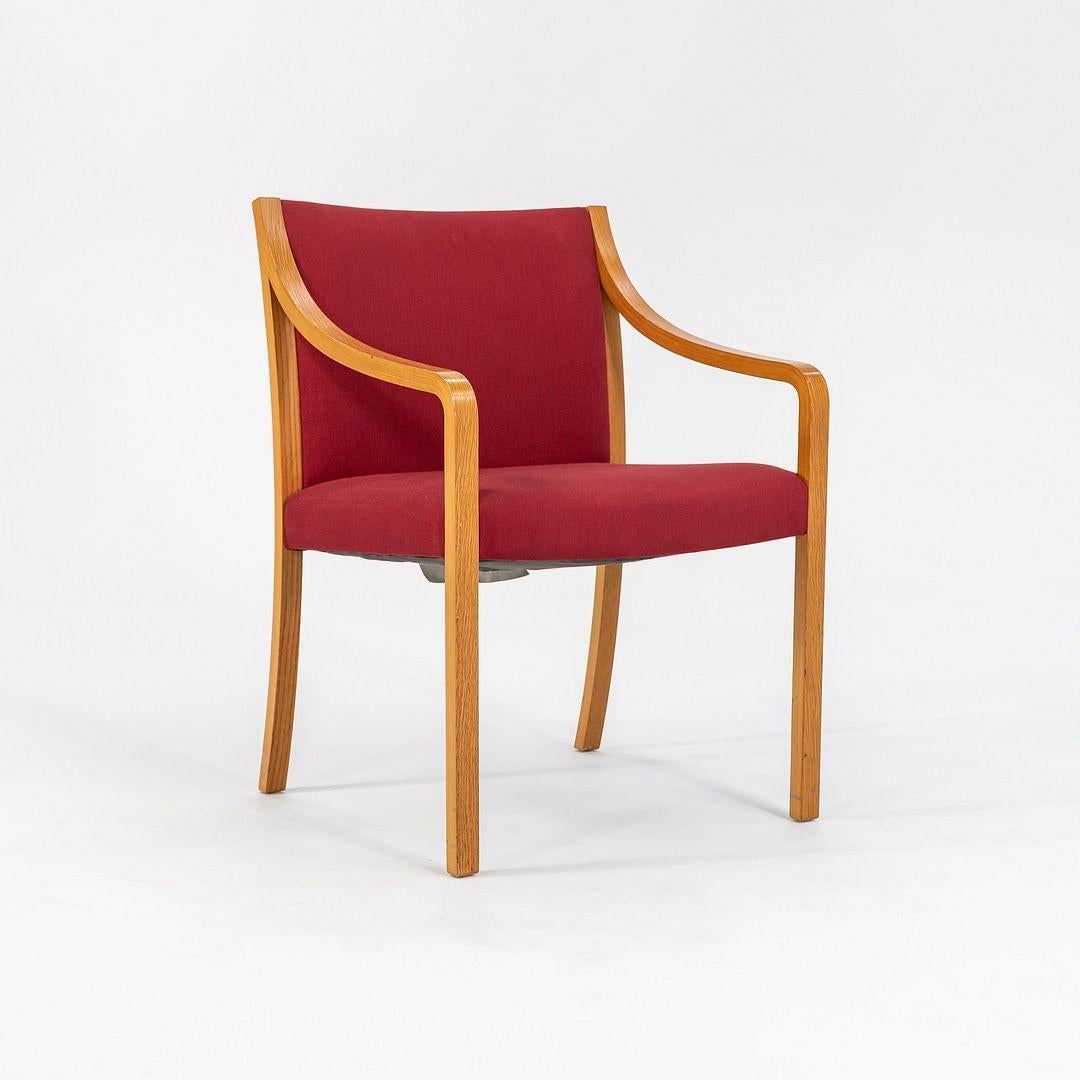 Mousse 1987 Bert England for Stow & Davis Red Fabric Dining Chair 3x Disponible en vente