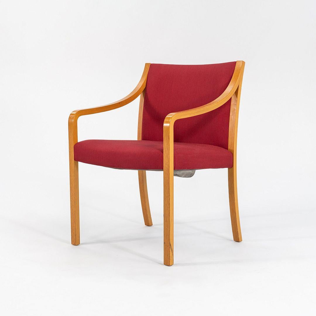 1987 Bert England for Stow & Davis Red Fabric Dining Chair 3x Disponible en vente 1