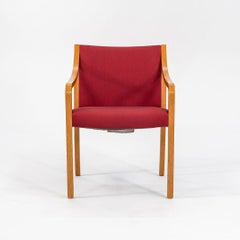 1987 Bert England for Stow & Davis Red Fabric Dining Chair 3x Disponible