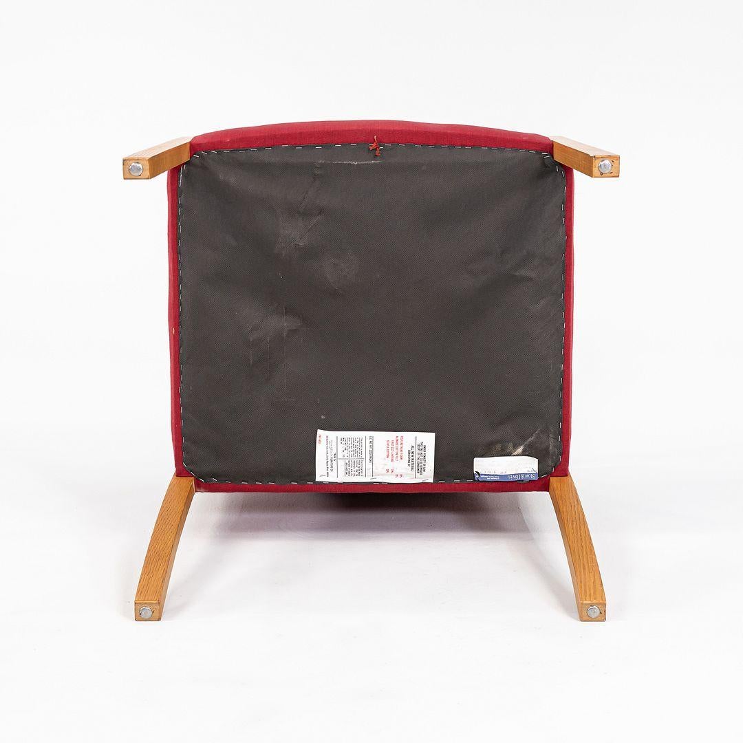 1987 Bert England for Stow & Davis Red Fabric Dining Chair 3x Disponible en vente 3