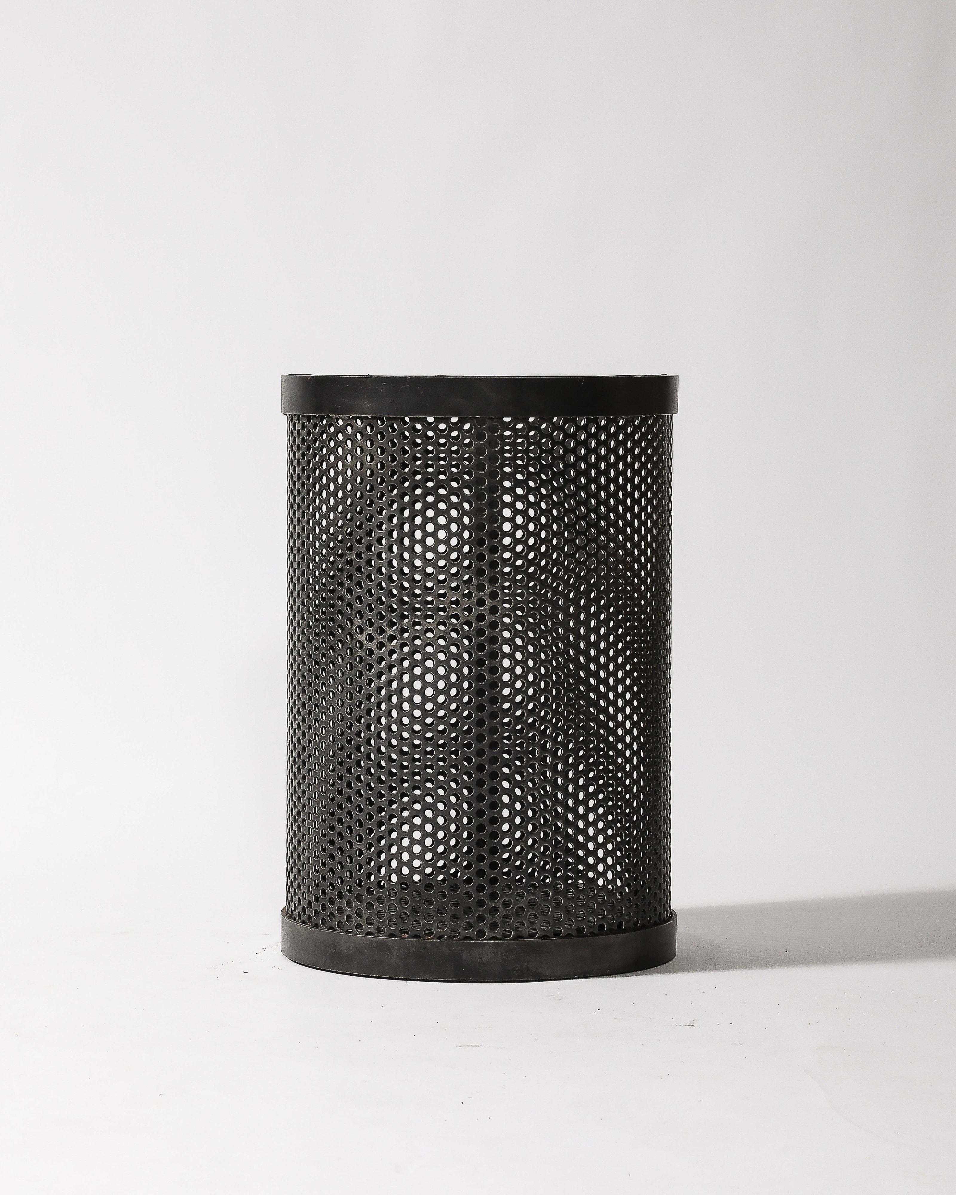 French Steel Mesh Basket/Firewood Holder, 20th C For Sale