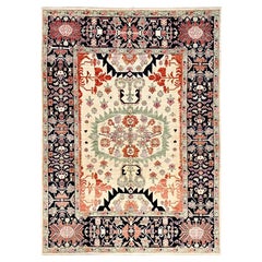 8'10 "x12' Elfenbein Aryana Collection Serapi Heriz Design Handgeknüpfter weicher Wollteppich