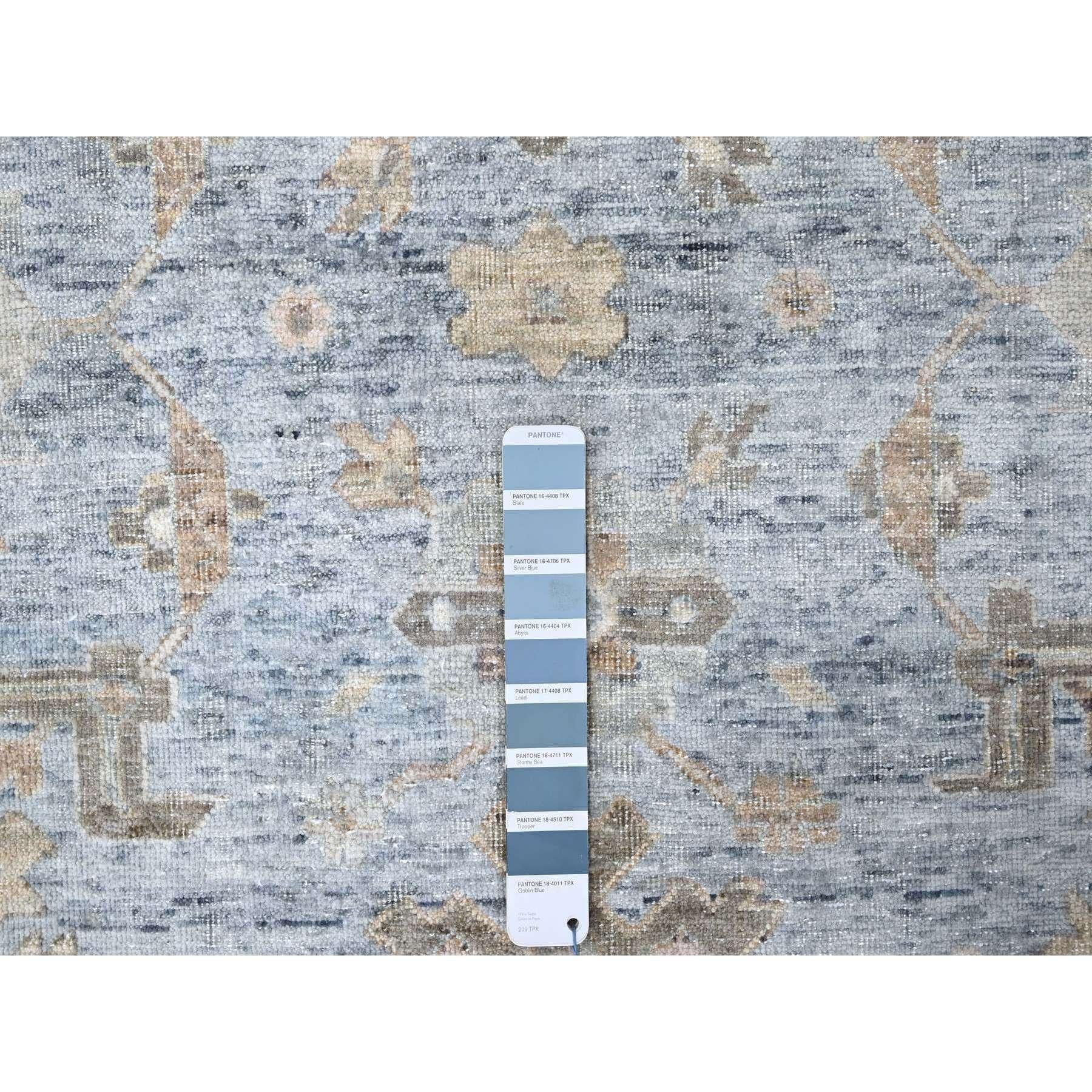 9'x12' Blauer antiker Perser mit Ziegler Mahal Design Handgeknüpfter Wollteppich (Wolle) im Angebot