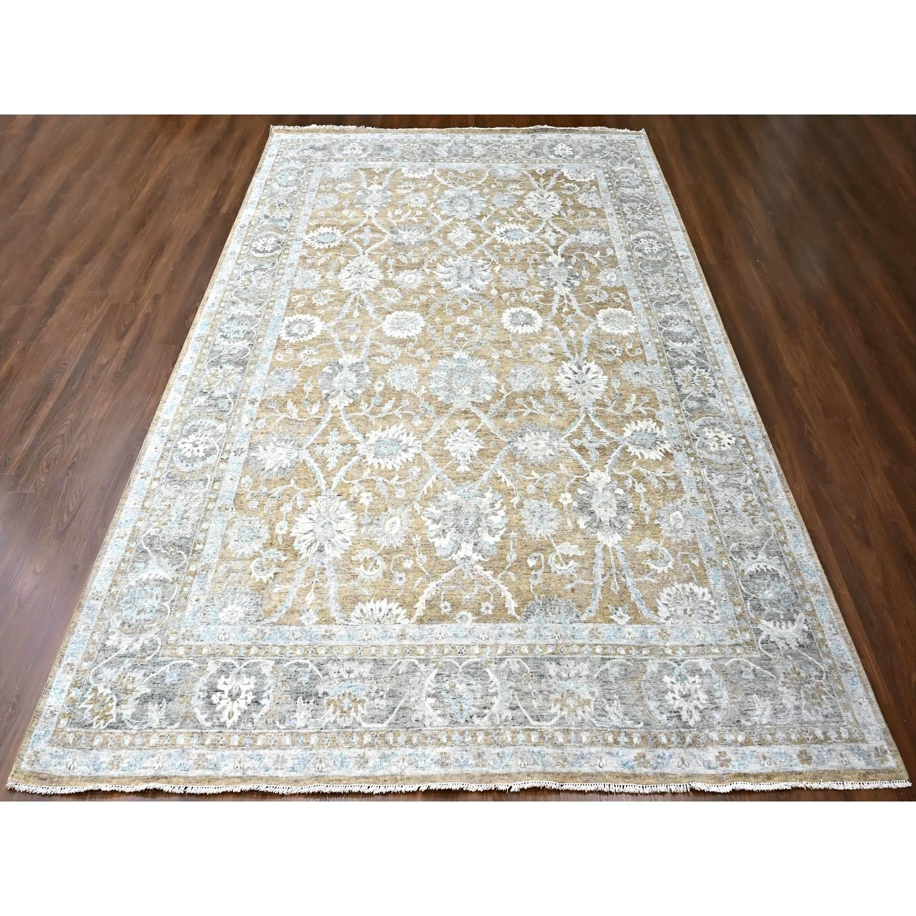 Mandelbraun, Antik Persisch mit Ziegler Mahal Design, Oxidiert, Gestört, Florfrei, Niedrig rasiert, Reine Wolle, Handgeknüpft, Orientteppich
Primäre MATERIALIEN: Wolle
Latex: Kein Flor 
Höhe: 0,25 Zoll
Stil: Traditionell
Grundfarbe: Braun
Sekundäre