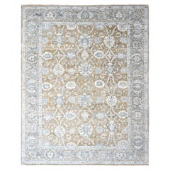 10'1 "x14' Mandelbraun Antik Persisch Mahal Design Handgeknüpft Reine Wolle Teppich