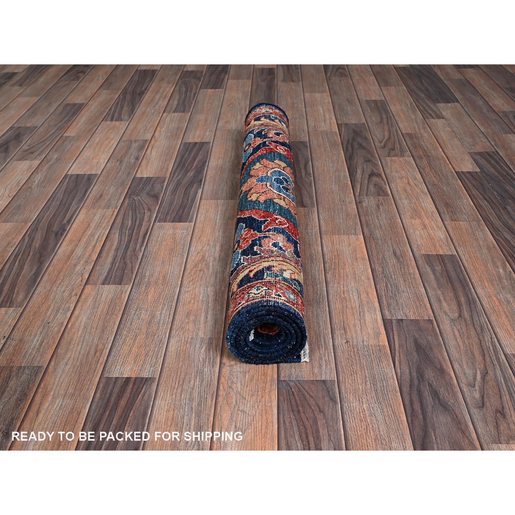 3'x5' Yale Blau Nordwest Persisch mit All Over Design Handgeknüpfter Wollteppich im Zustand „Neu“ im Angebot in Carlstadt, NJ