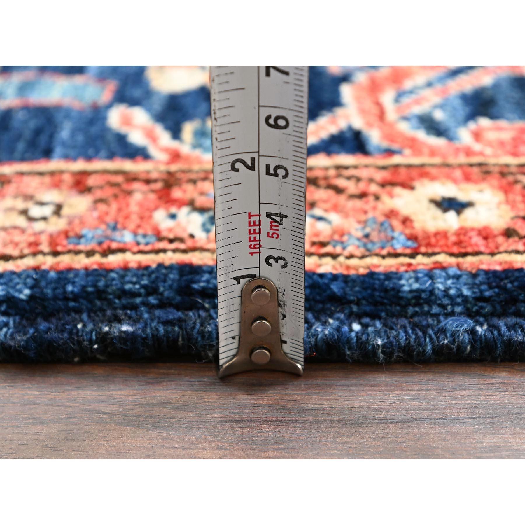 3'x5' Yale Blau Nordwest Persisch mit All Over Design Handgeknüpfter Wollteppich (21. Jahrhundert und zeitgenössisch) im Angebot