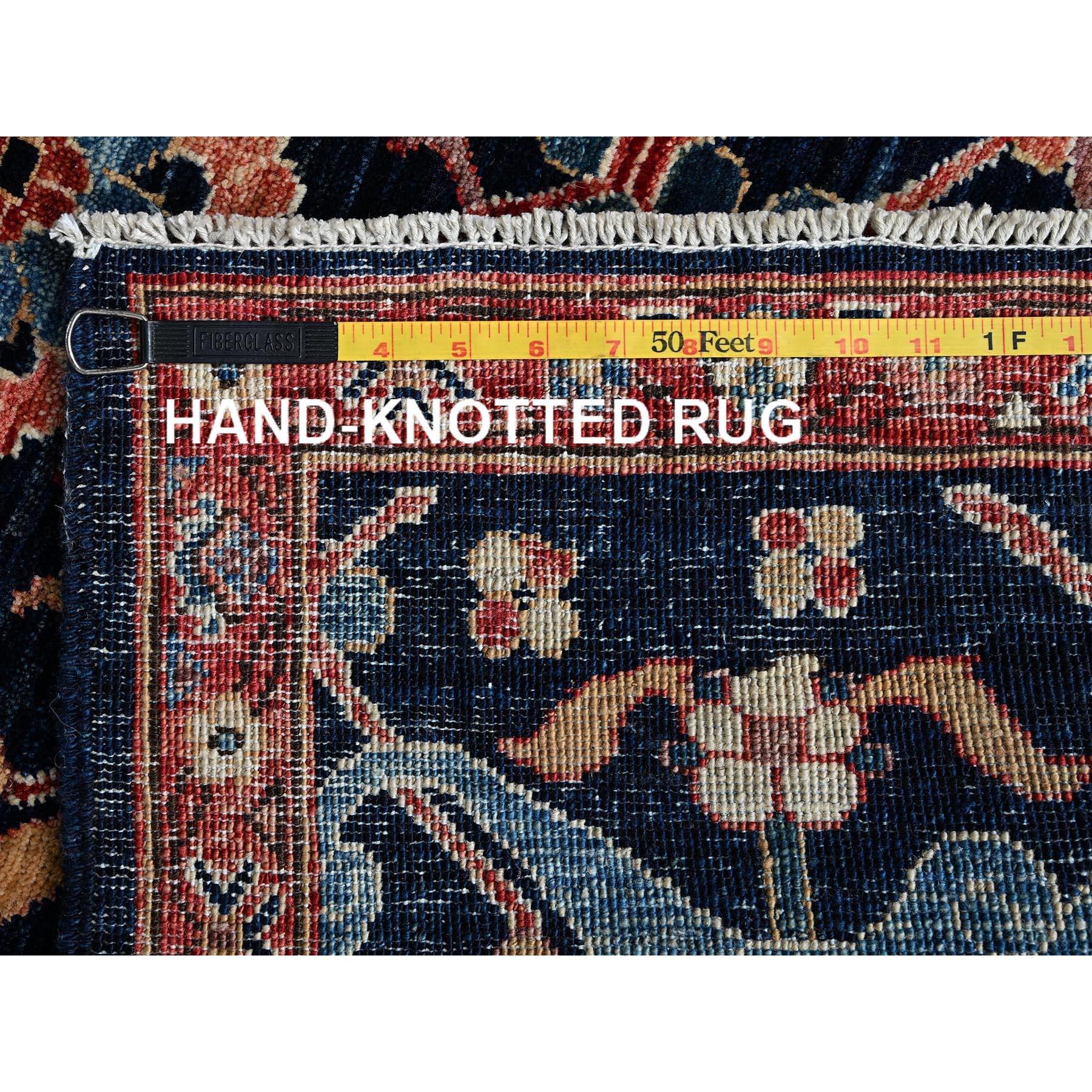 3'x5' Yale Blau Nordwest Persisch mit All Over Design Handgeknüpfter Wollteppich (Wolle) im Angebot