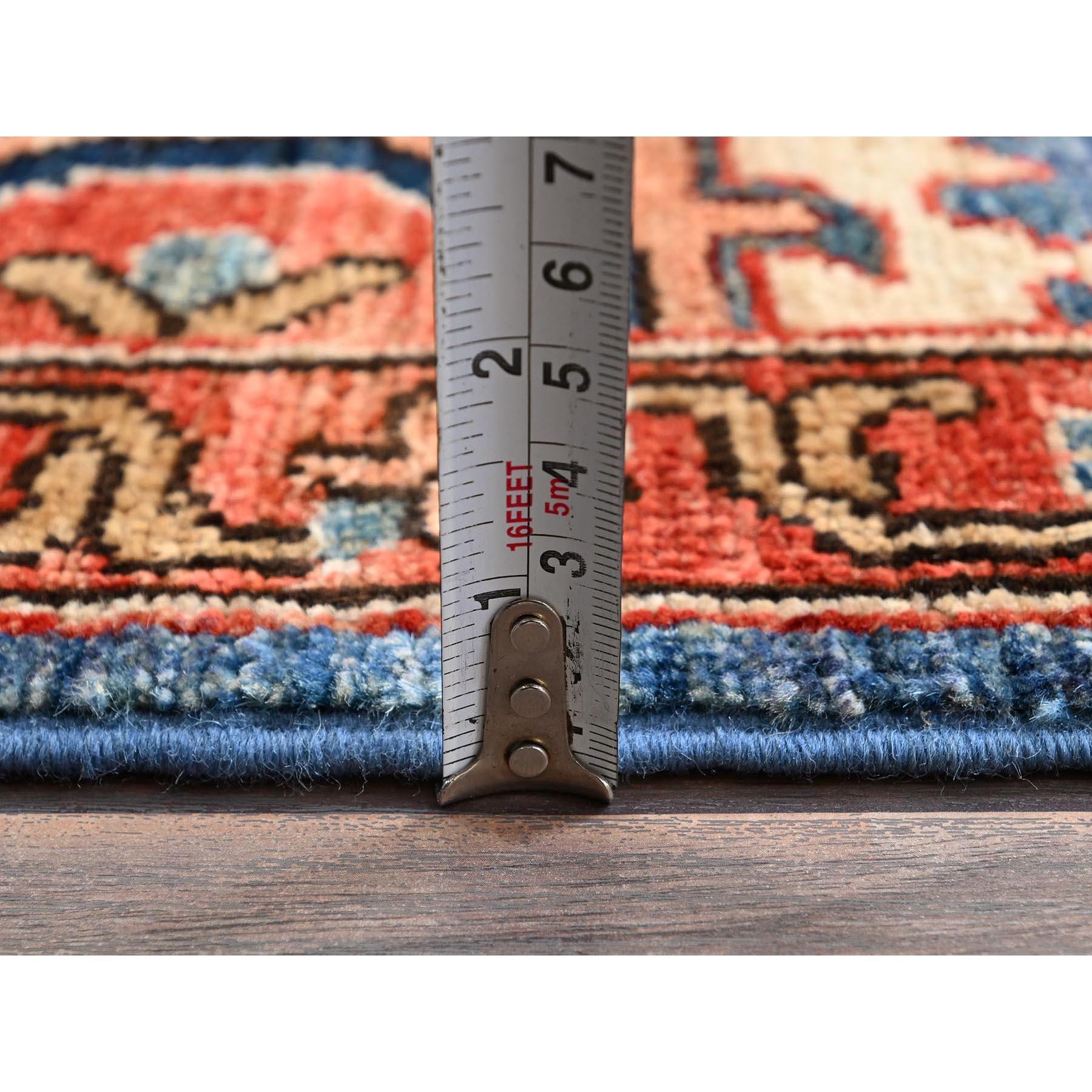 3'x10' Blau Aryana Grade Heriz All Over Design Hand geknüpft Wolle Läufer Teppich im Zustand „Neu“ im Angebot in Carlstadt, NJ