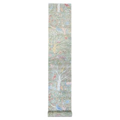 2'6"x21'9" Green Soft Wool Peshawar Birds of Paradise Design Hand Knotted Runner