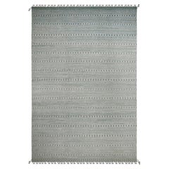 9'7"x14'3" Light Green Geometric Moroccan Weave Hand Knotted Wool Oriental Rug