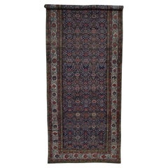 6'5 "x16'4" Blauer handgeknüpfter antiker persischer Fereghan Sarouk Orientteppich
