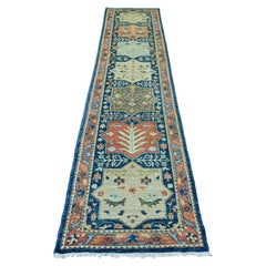2'7"x11'9" Blue Aryana Grade Peshawar Akstafa Design Hand Knotted Wool Runner