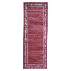 3'8 "x9'9" New Persian Sarouk Mir Pure Wool Wide Runner Hand Knotted Oriental Rugs