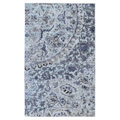 3'x5'3" THE MAHARAJA, Tappeto esemplare annodato a mano in pura seta e lana testurizzata