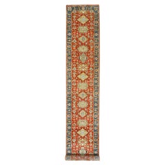 2'7 "x15'10" Rot Karajeh Design Reine Wolle Handgeknüpft Orientalisch XL Läufer Teppich