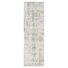 Tappeto Runner Beige Moderno in Lana Non Tinta Annodato a Mano 2'5 "x8'