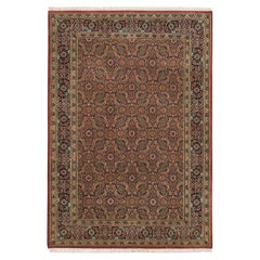 4'1 "x6'2" Roter handgeknüpfter 250 KPSI Herati Design Wollteppich