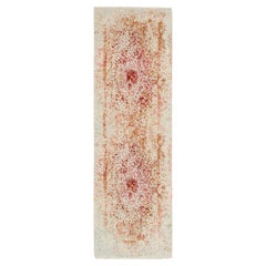 2'6 "x8' Rosa Persisch Gelöscht Design Wolle/Seide Handgeknüpft Orientalisch Läufer Teppich