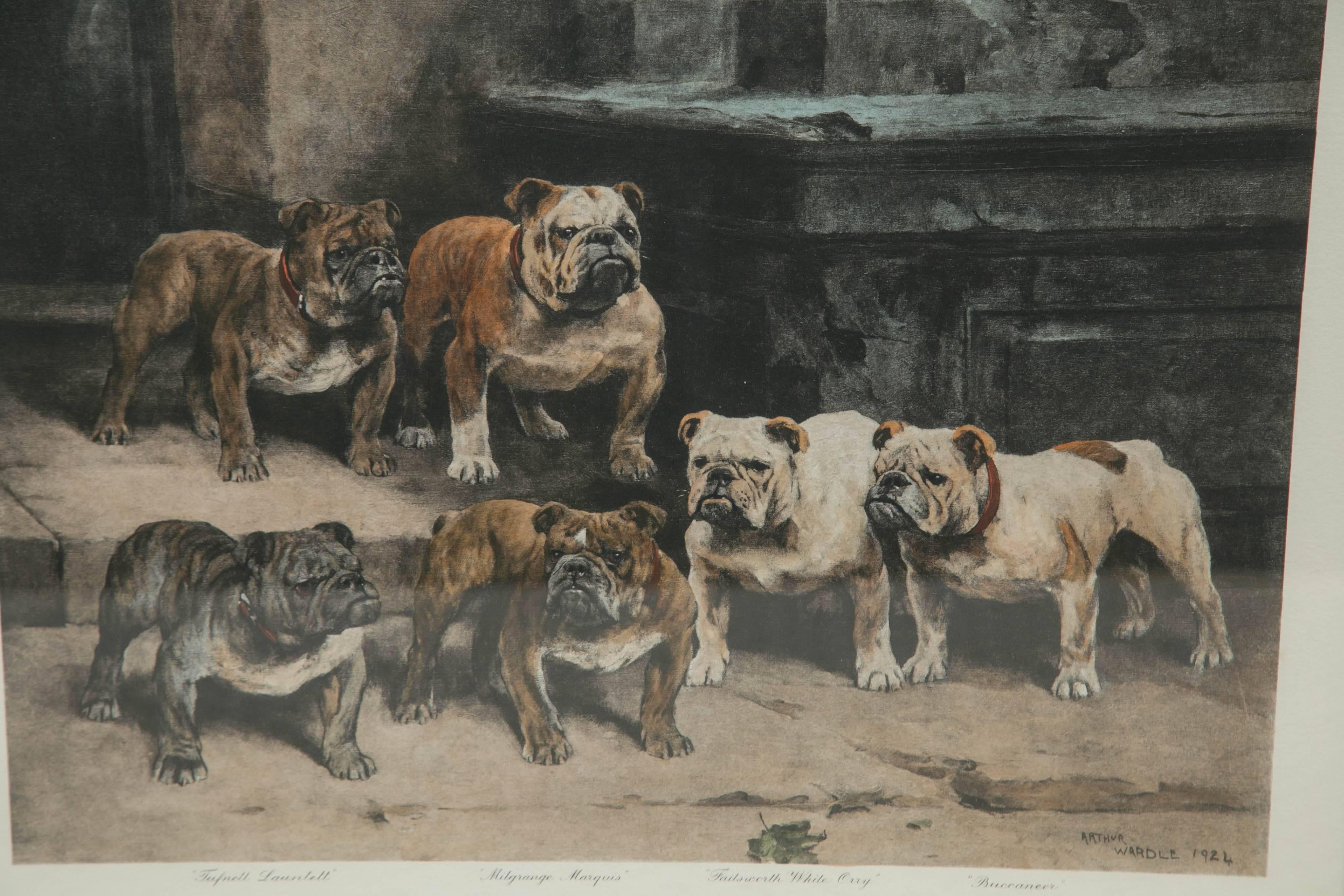 A hand colored print of Arthur Wardle's 