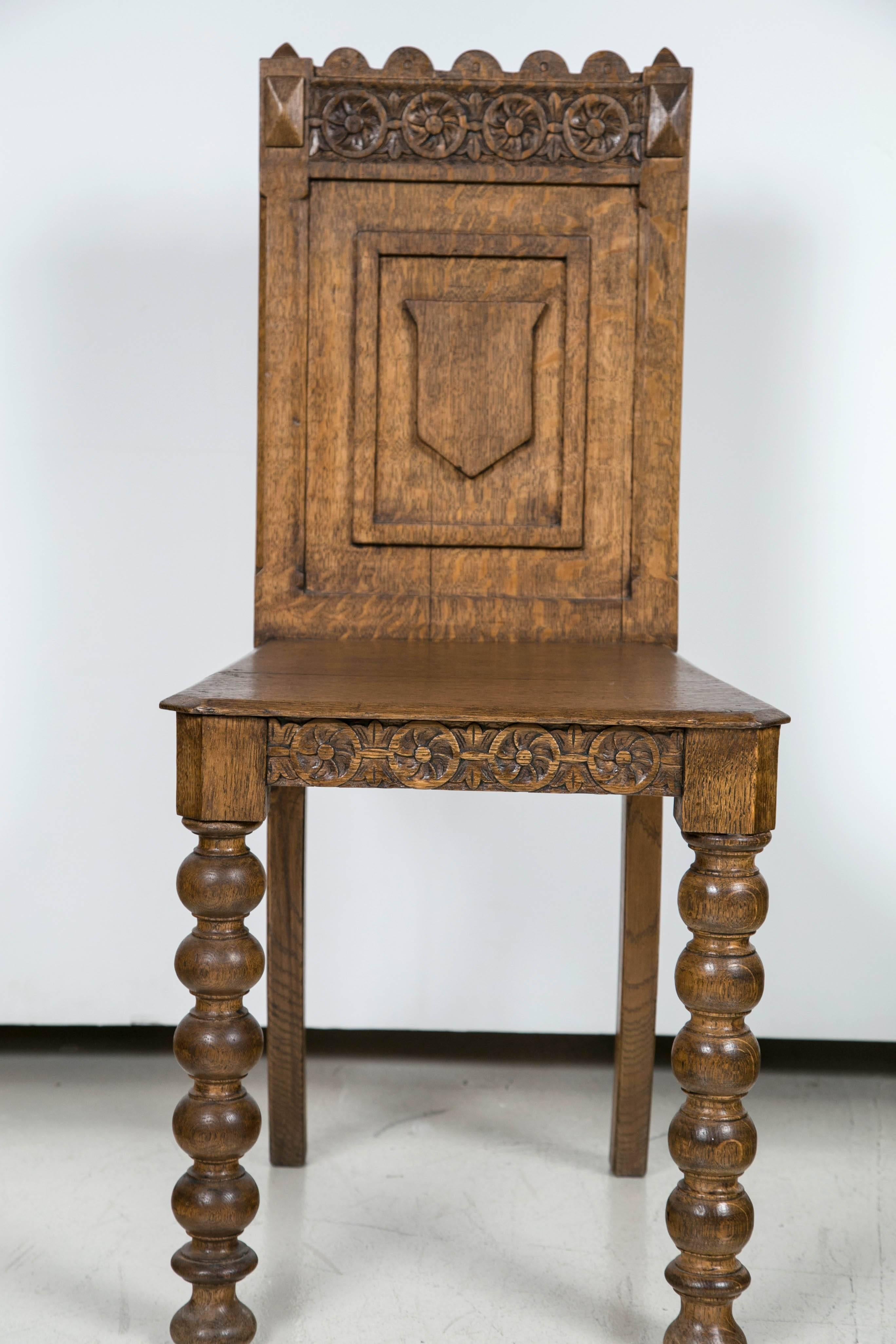 Antique Germanic Hall Chair In Good Condition In Stamford, CT