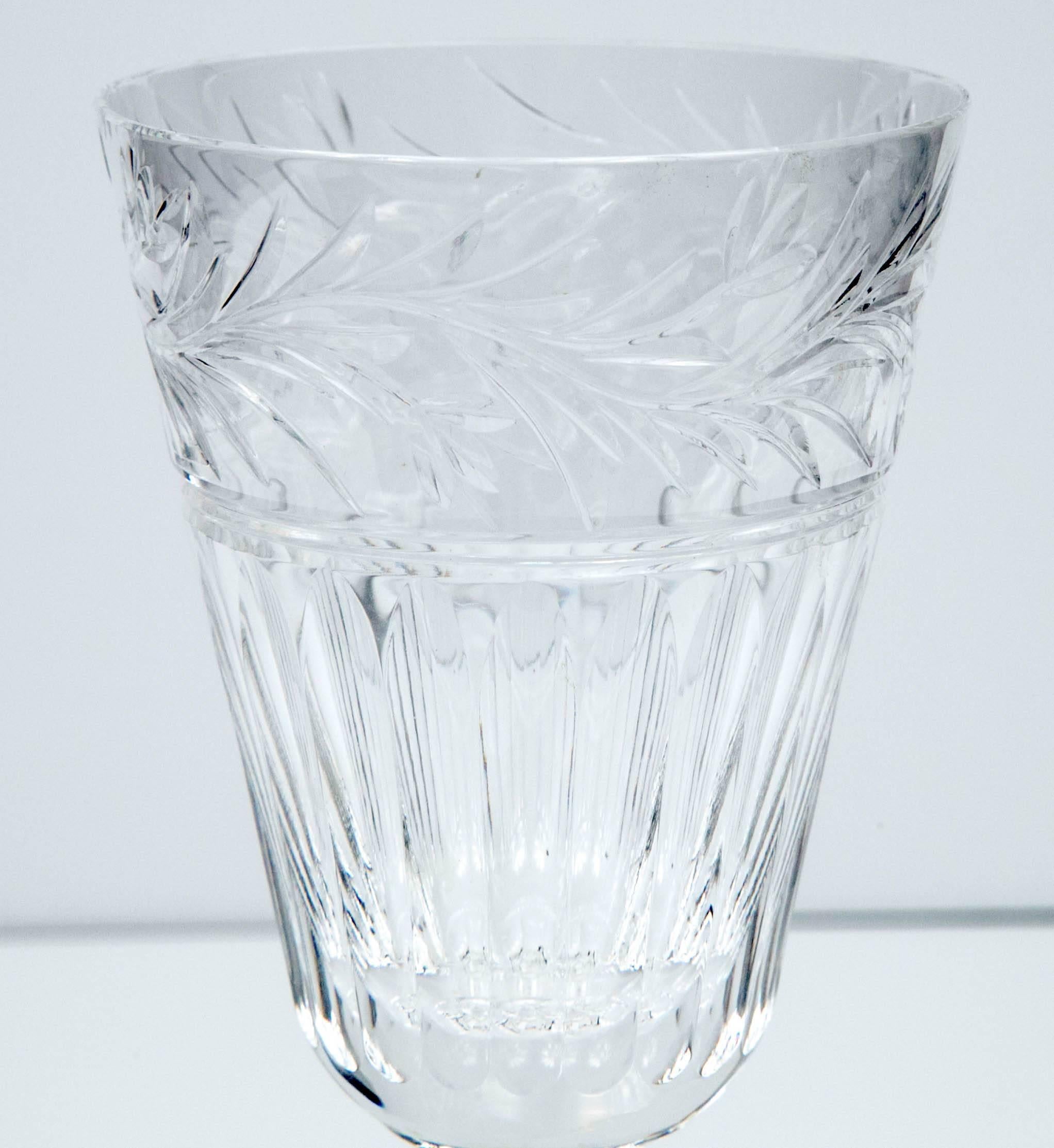 Asprey Crystal Wine Goblets In Excellent Condition In Stamford, CT