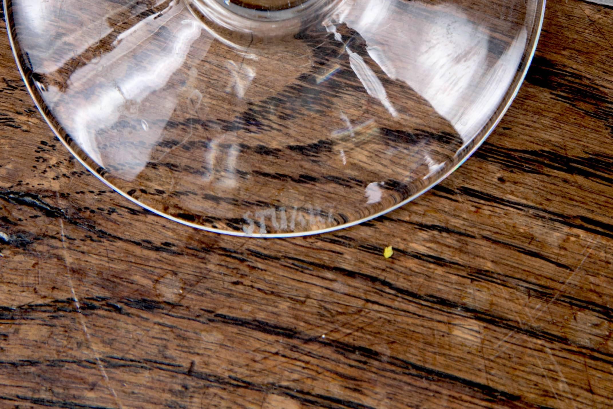 20th Century Asprey Crystal Wine Goblets