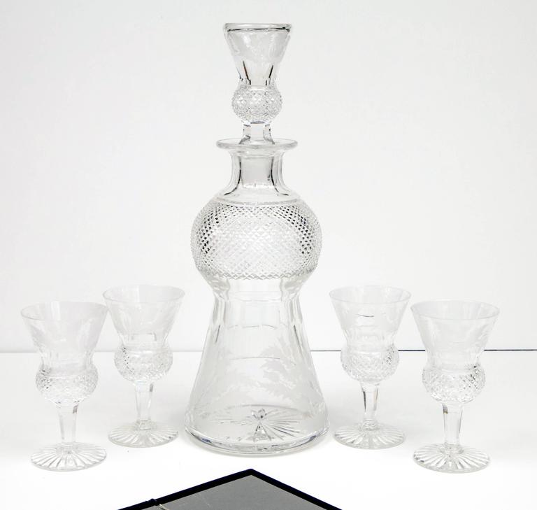 Edinburgh Crystal Decanter and Stemware Set at 1stDibs