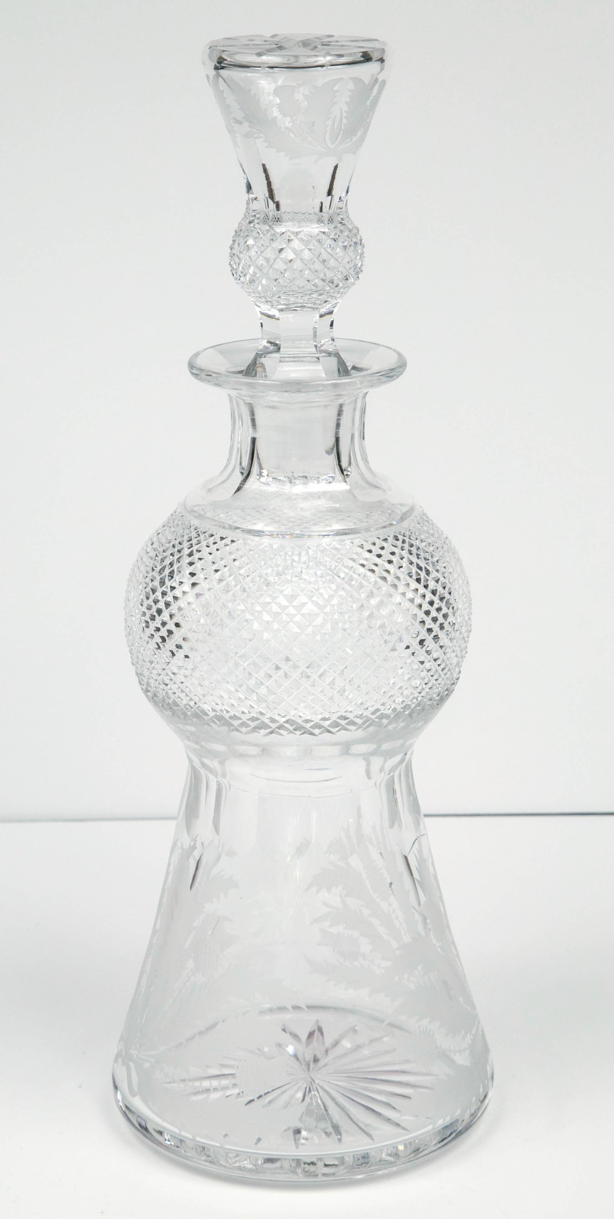 edinburgh crystal thistle decanter
