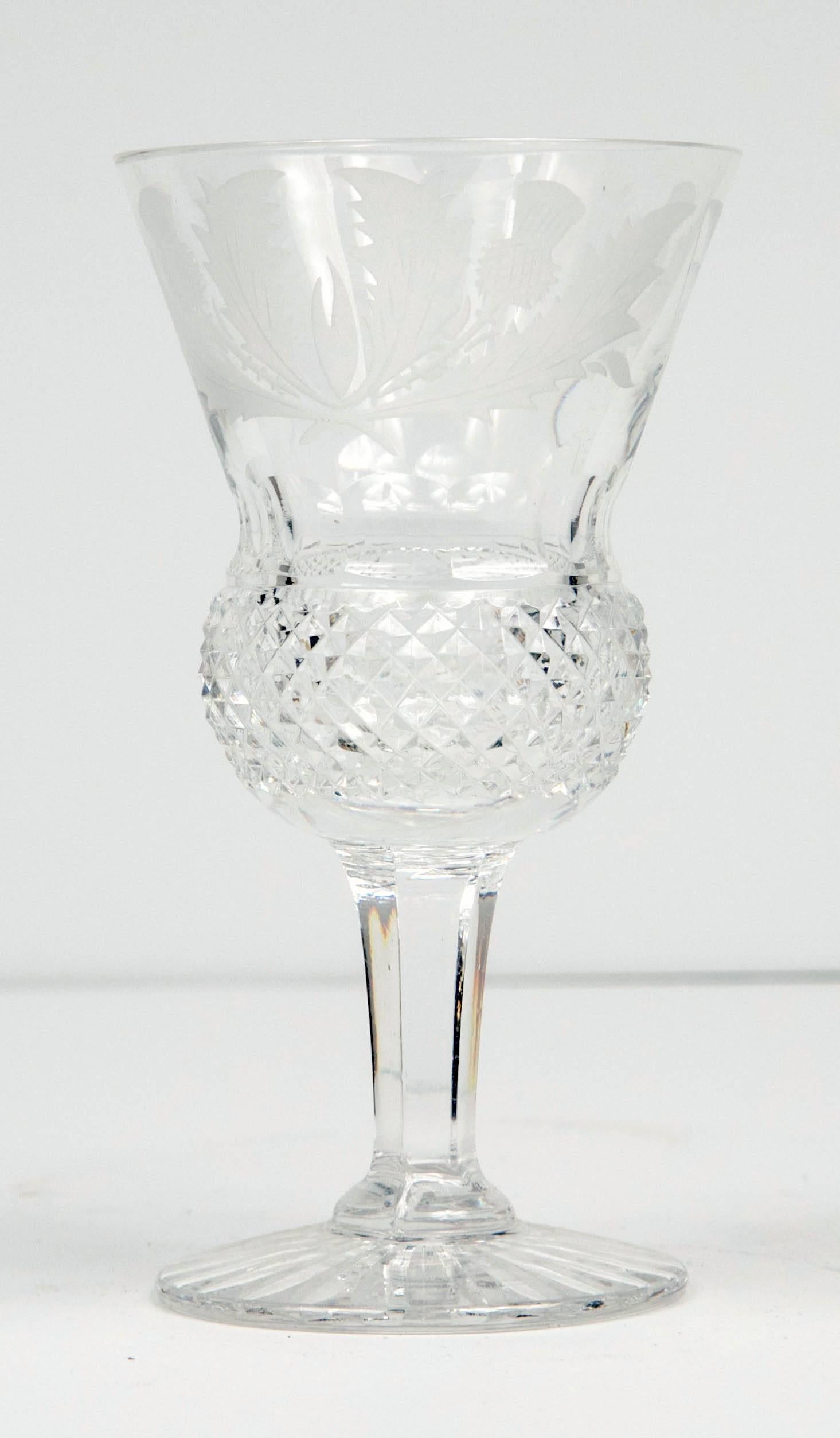 Scottish Edinburgh Crystal Decanter and Stemware Set