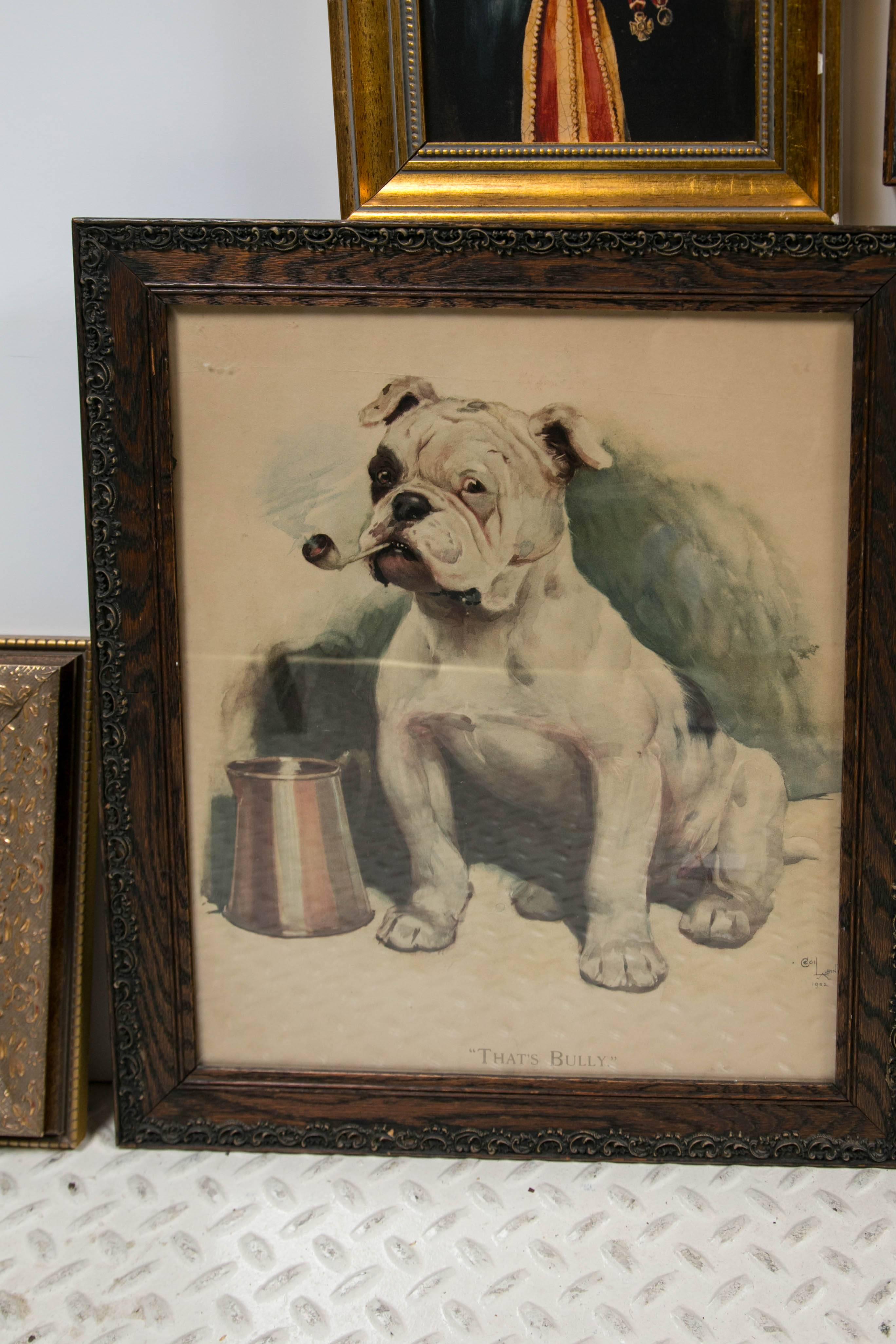 20th Century Unique Bulldog Art Collection For Sale