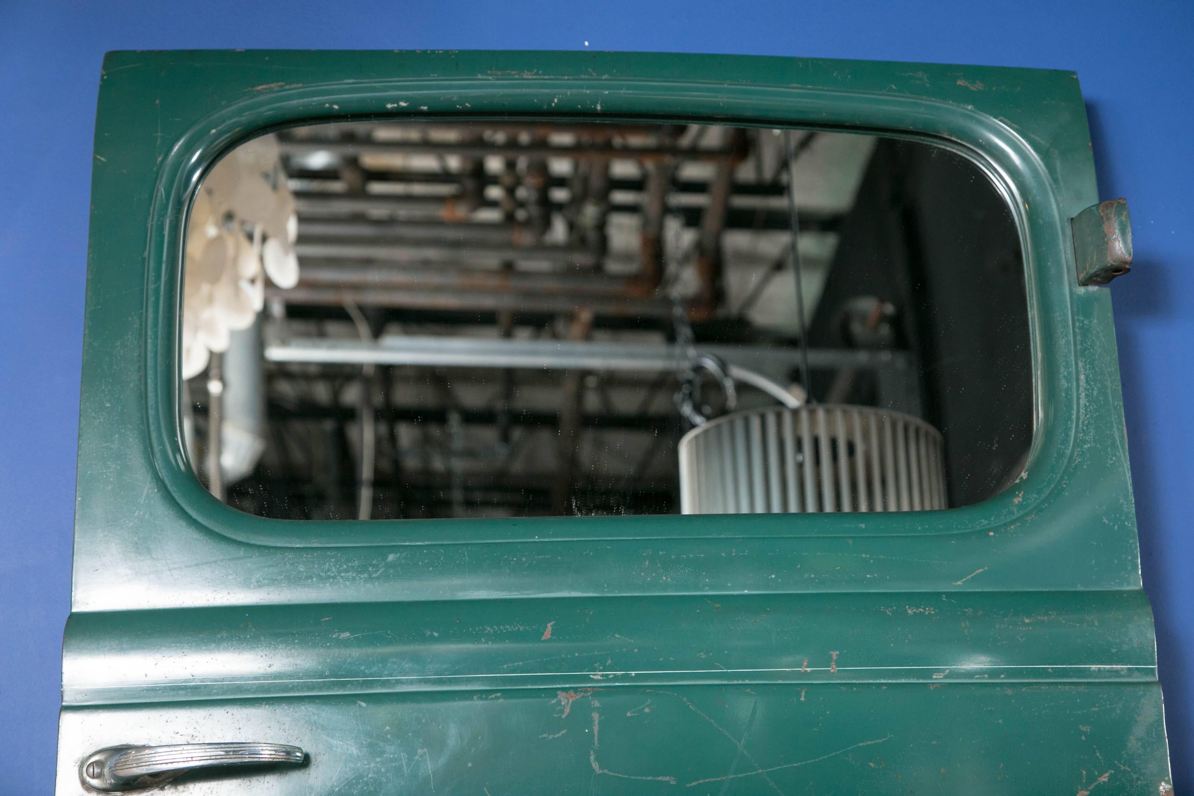 American 1930s Car Door with Mirrored Window