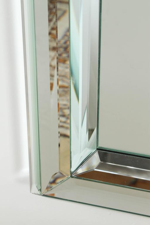Modern Large AllGlass Wall Mirror For Sale at 1stDibs