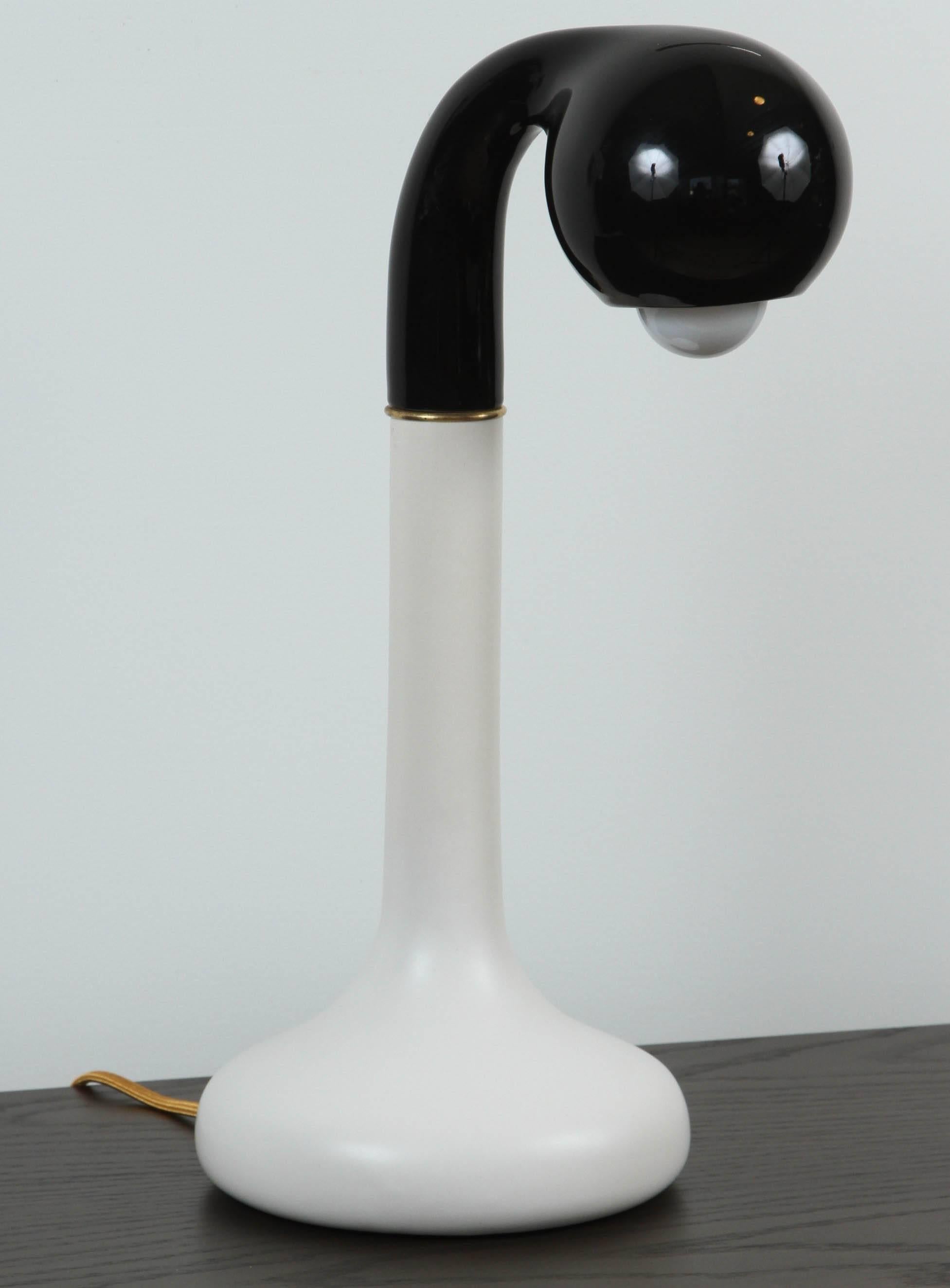 Two-tone table lamp by Entler.