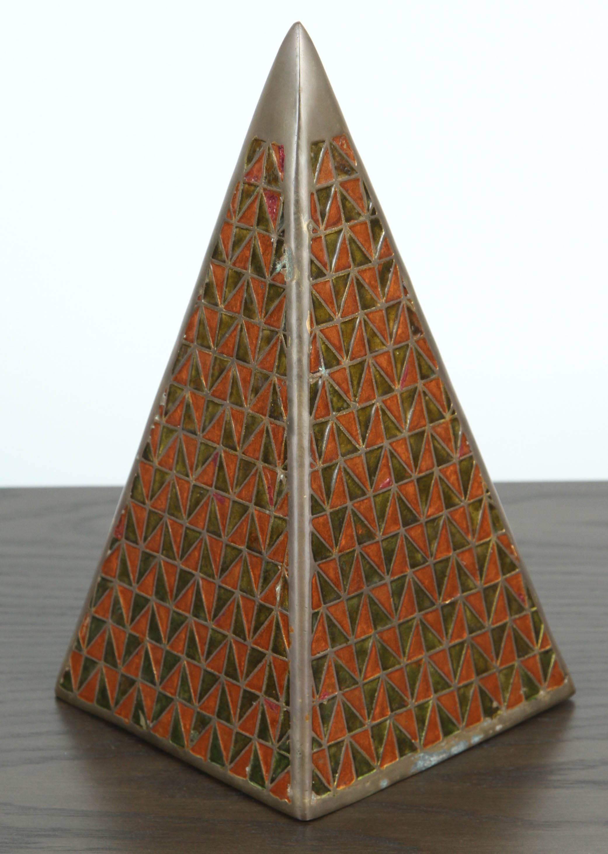 Mid-Century Modern Enameled Pyramid by Raymor