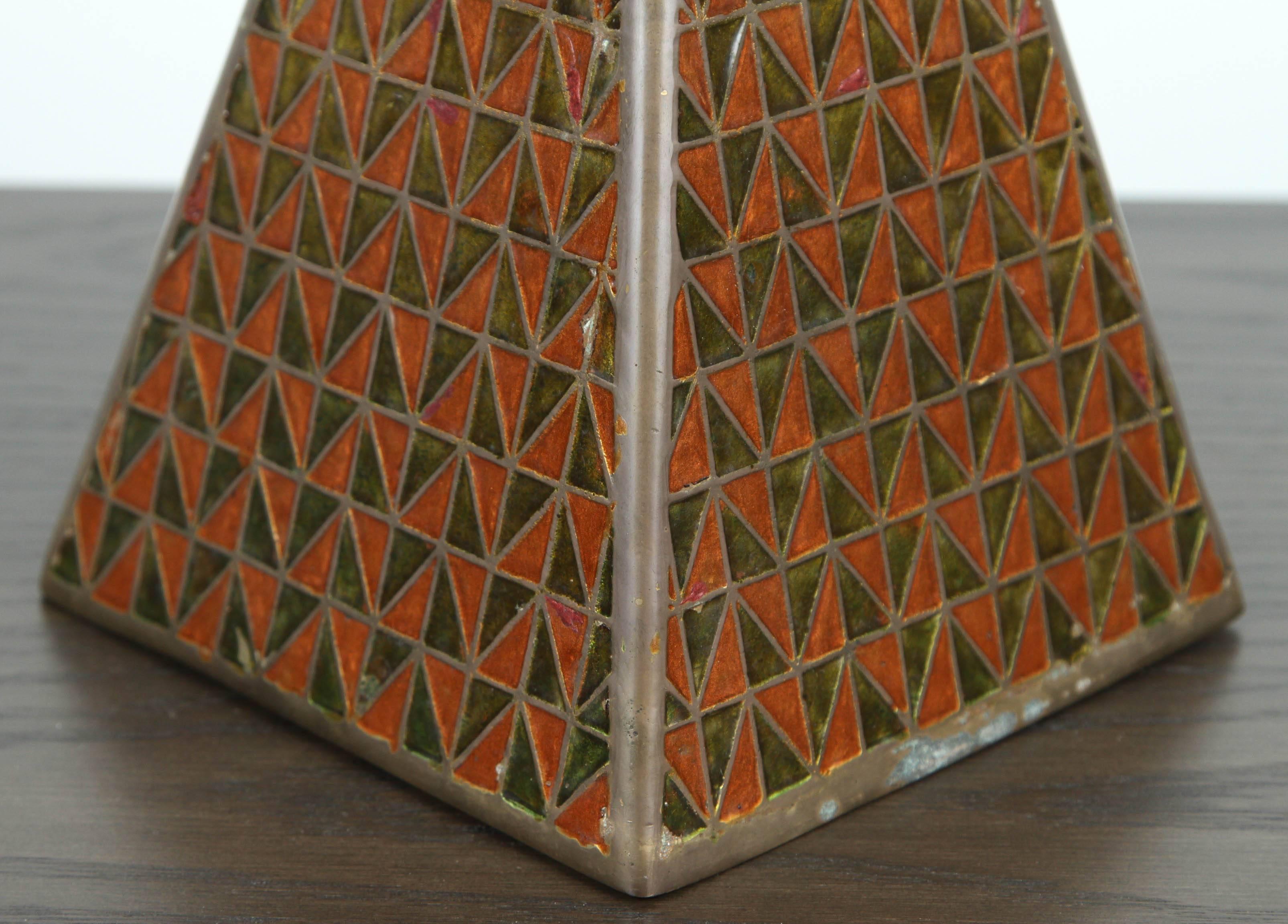 Enameled Pyramid by Raymor In Excellent Condition In Los Angeles, CA