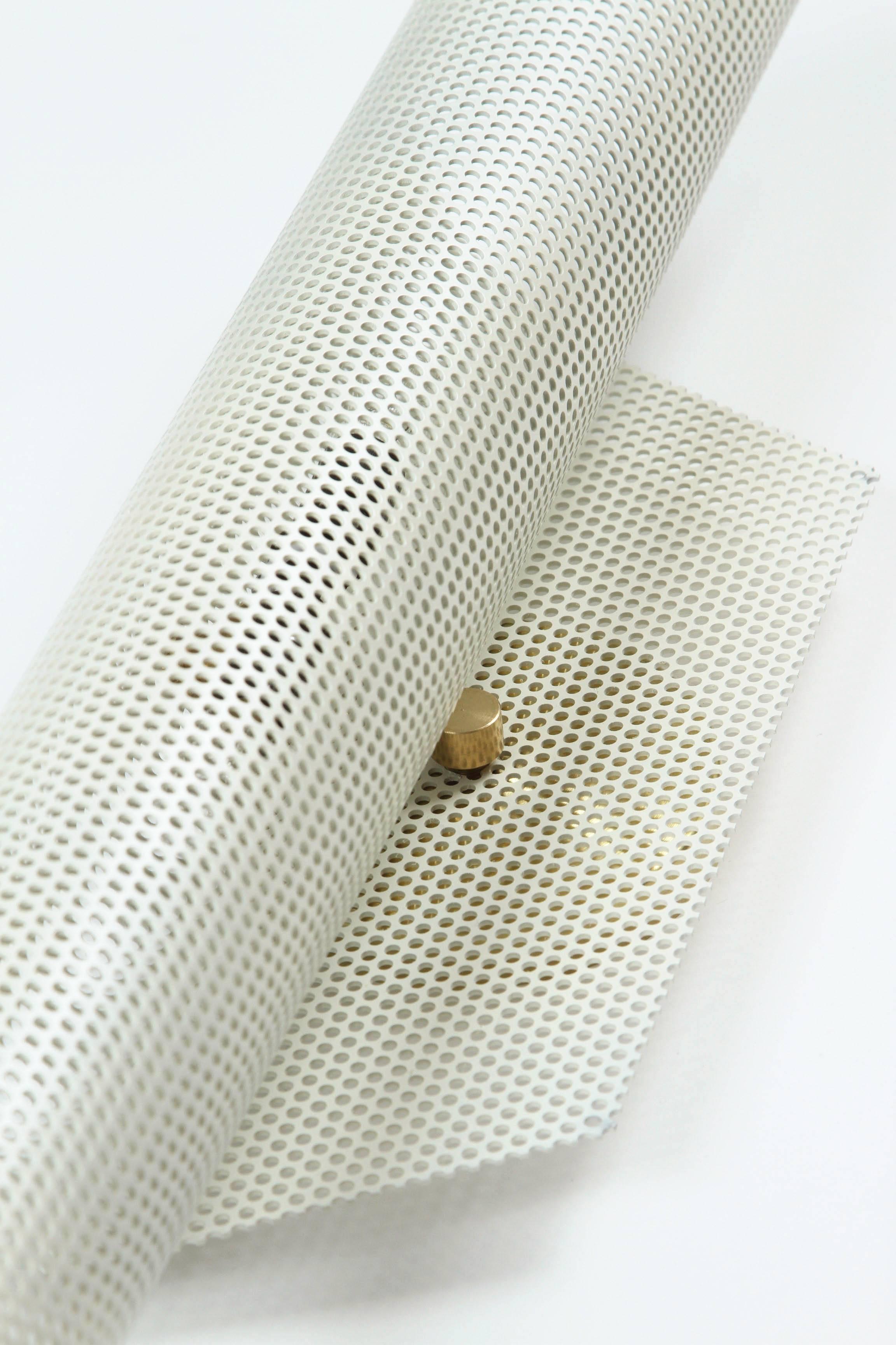 Steel Rolled Perforated Sconce by Lawson-Fenning