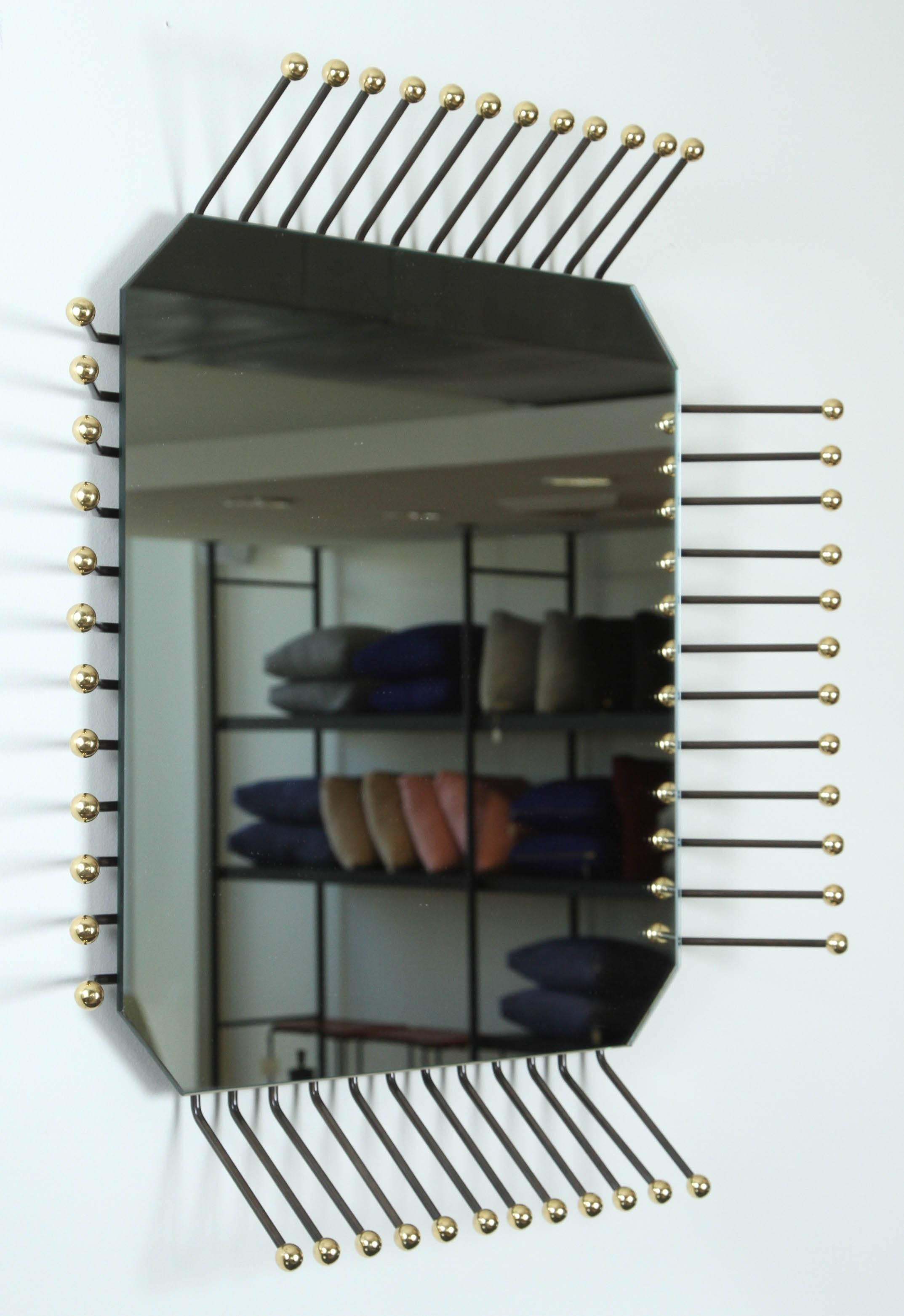 French Motherboard Square Mirror by Collection Particuliere