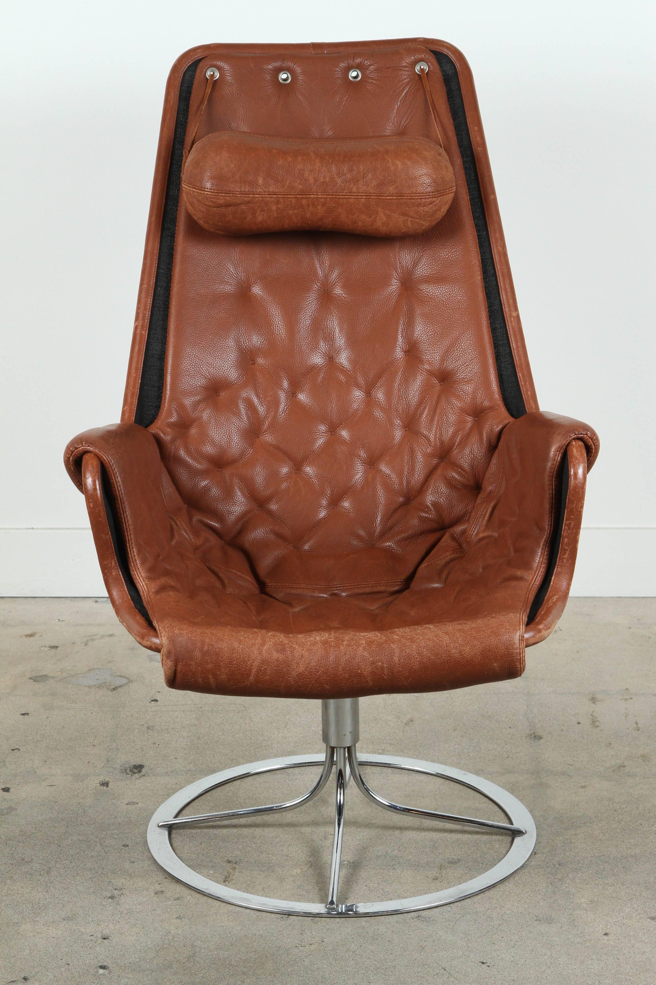 Leather Jetson chair by Bruno Mathsson for DUX.