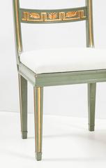 Pair of Carl Malmsten Painted and Parcel-Gilt Side Chairs