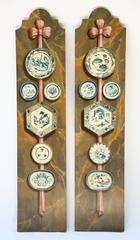 Pair of Trompe-l'oeil Wall Hanging Panels of Blue and White China