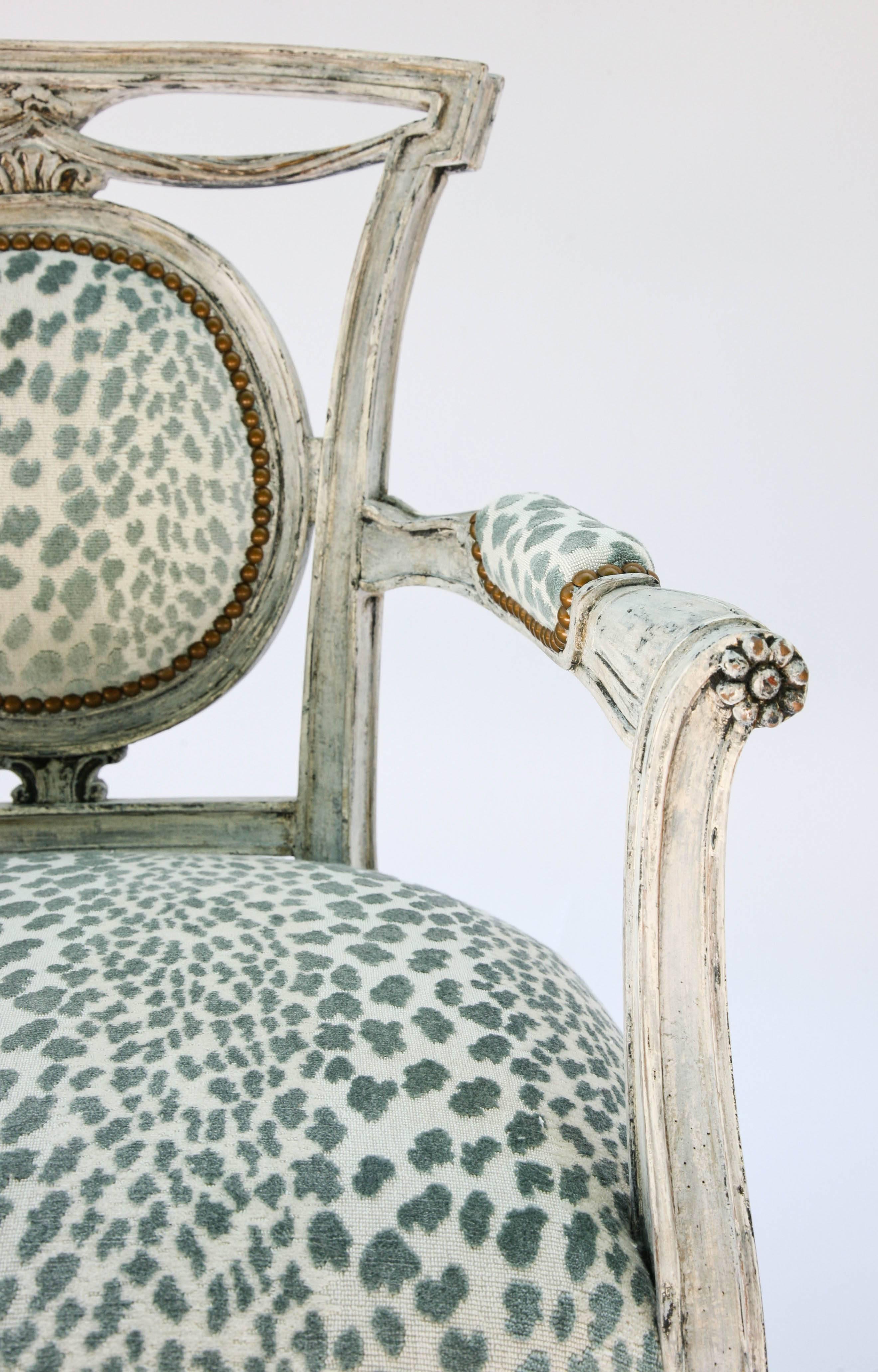 Pair of Venetian Style Painted Armchairs, Early 20th Century 1